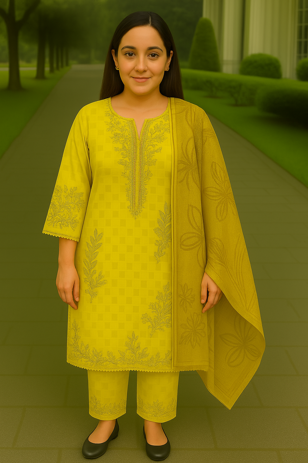 Cotton Embroidery 3 piece Ladu Pela