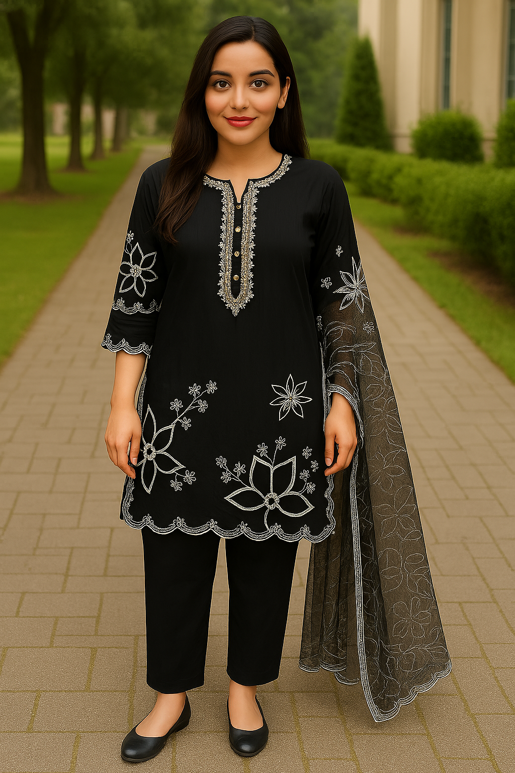 Cotton Embroidery 3 piece