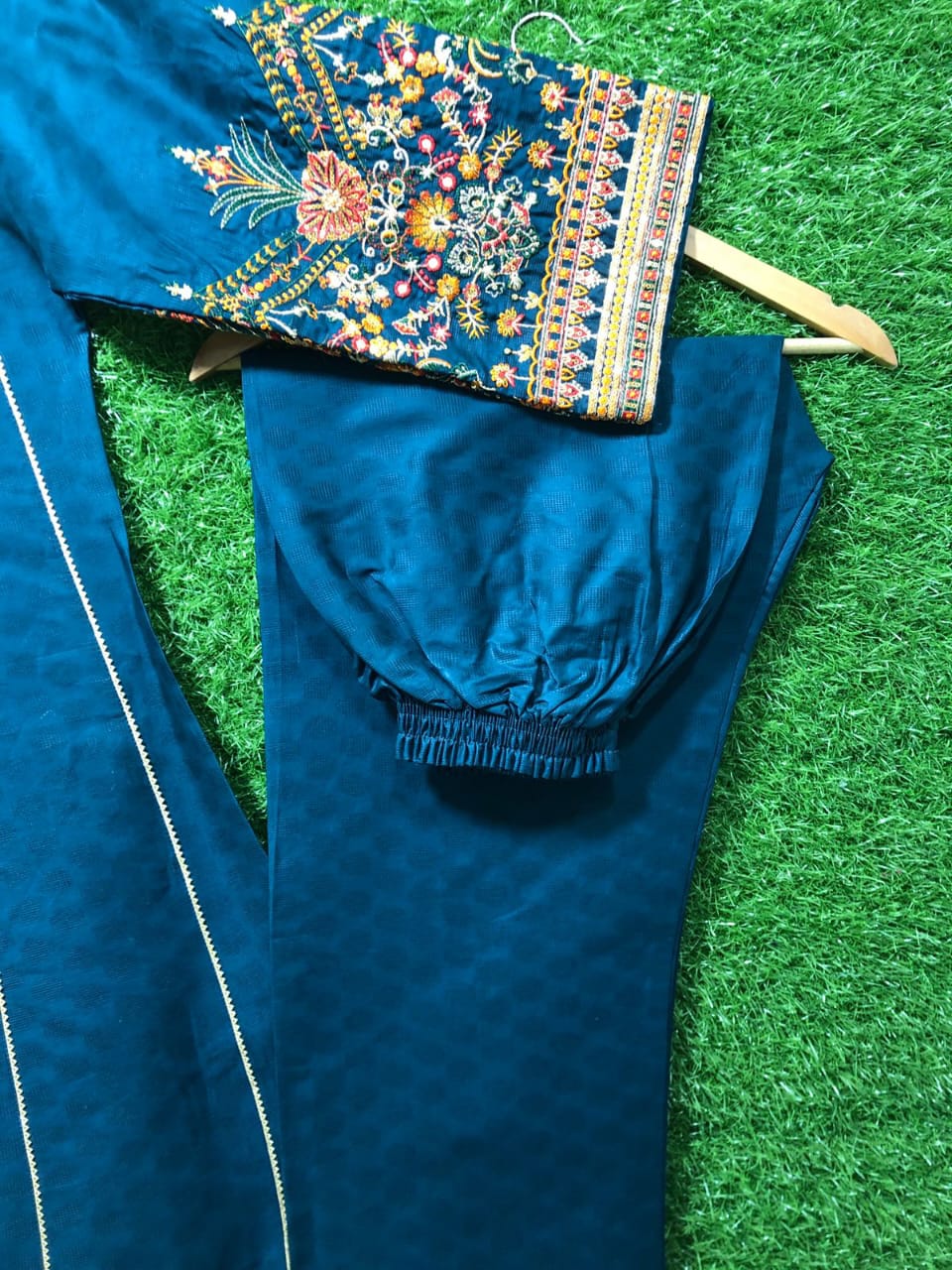 Azure Radiance Embroidered Kurta Set