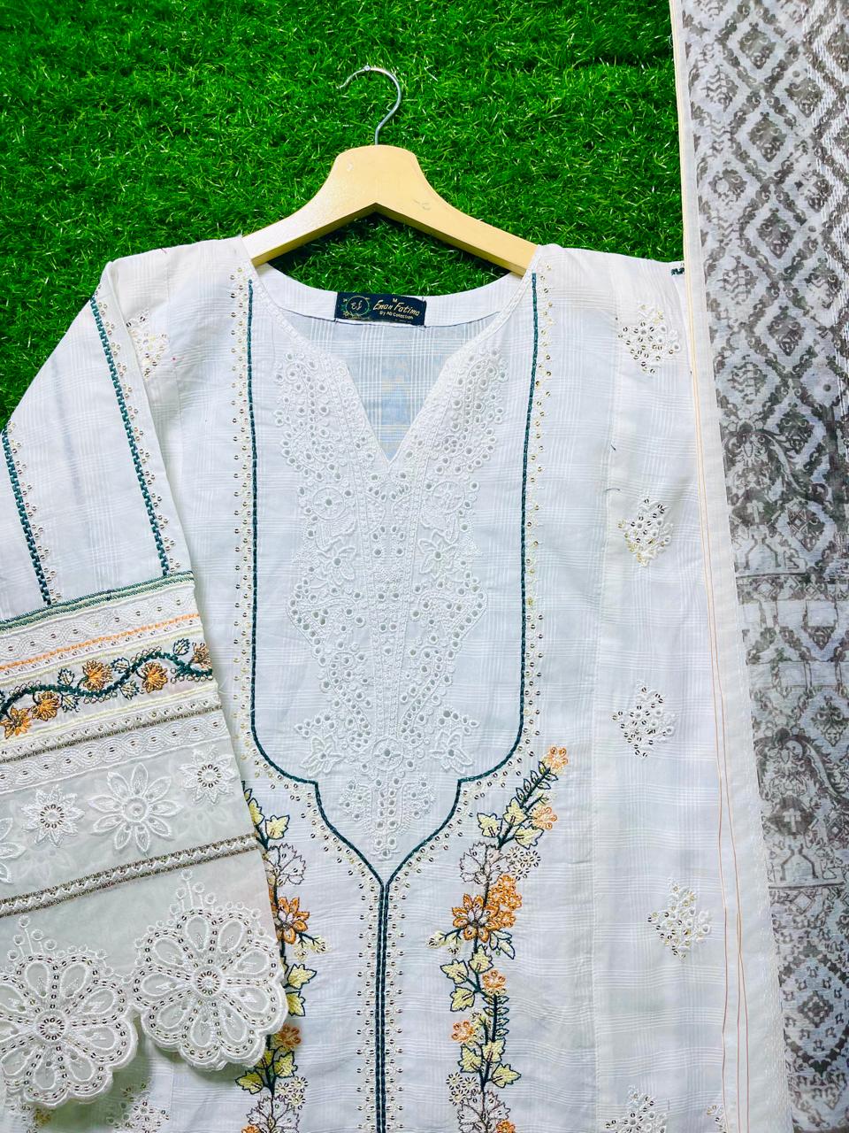 3 Piece Cottan Doria Line Suit Enbroidery