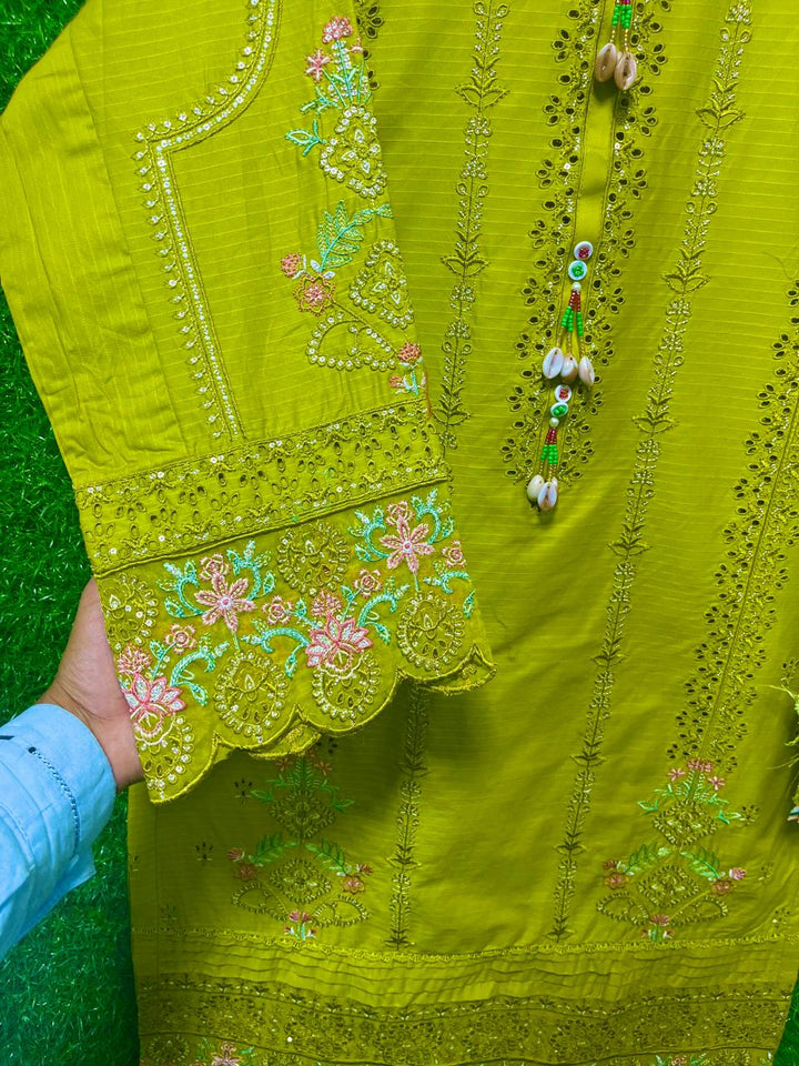 Cotton Embroidery 3 piece