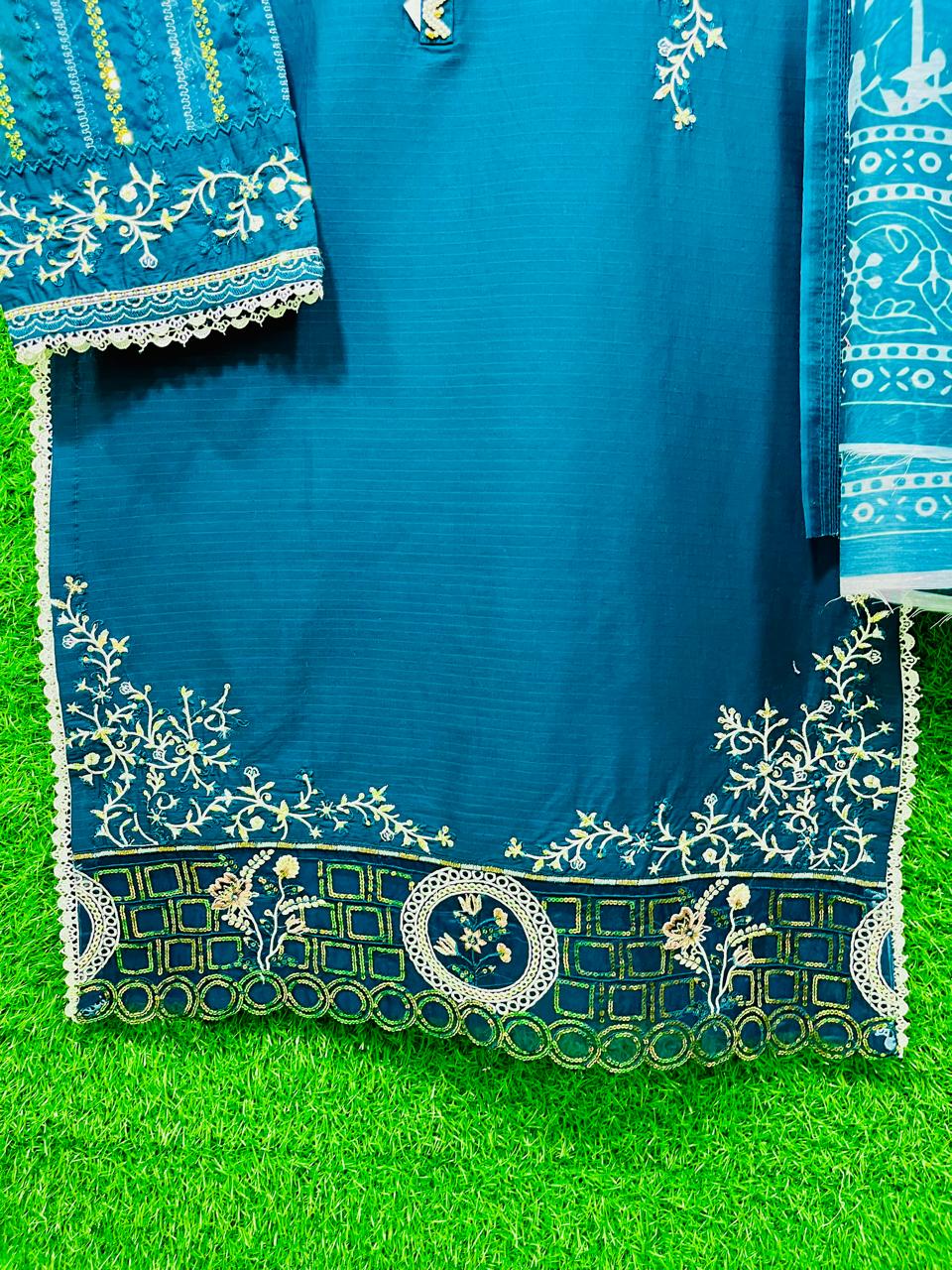Cotton Embroidery 3 piece