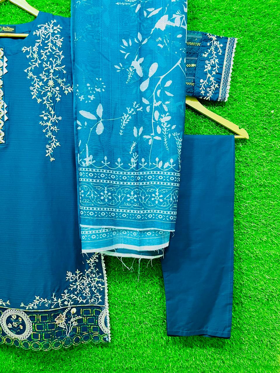 Cotton Embroidery 3 piece