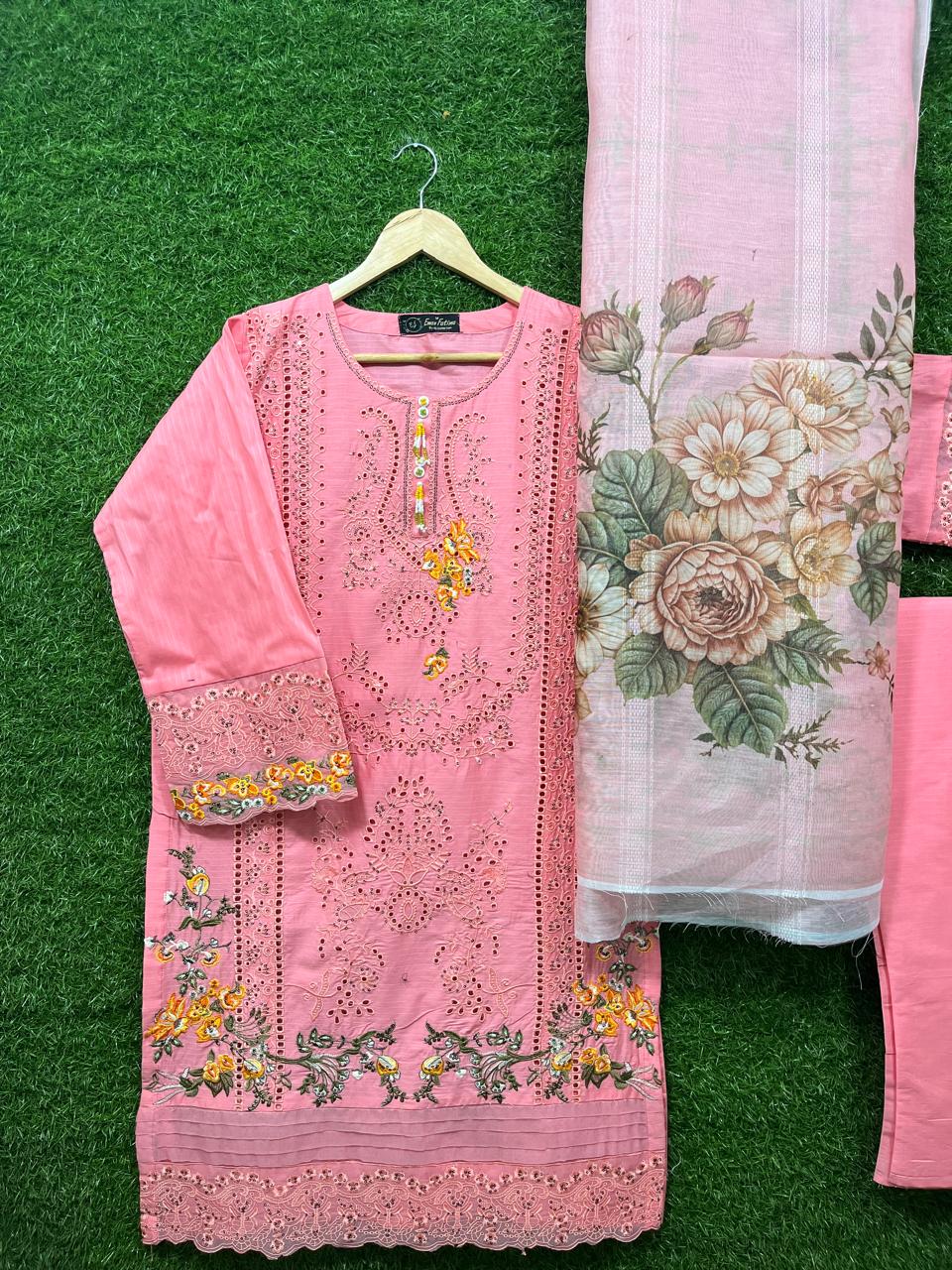 New Summar Cottan Embroidery 3 Pice