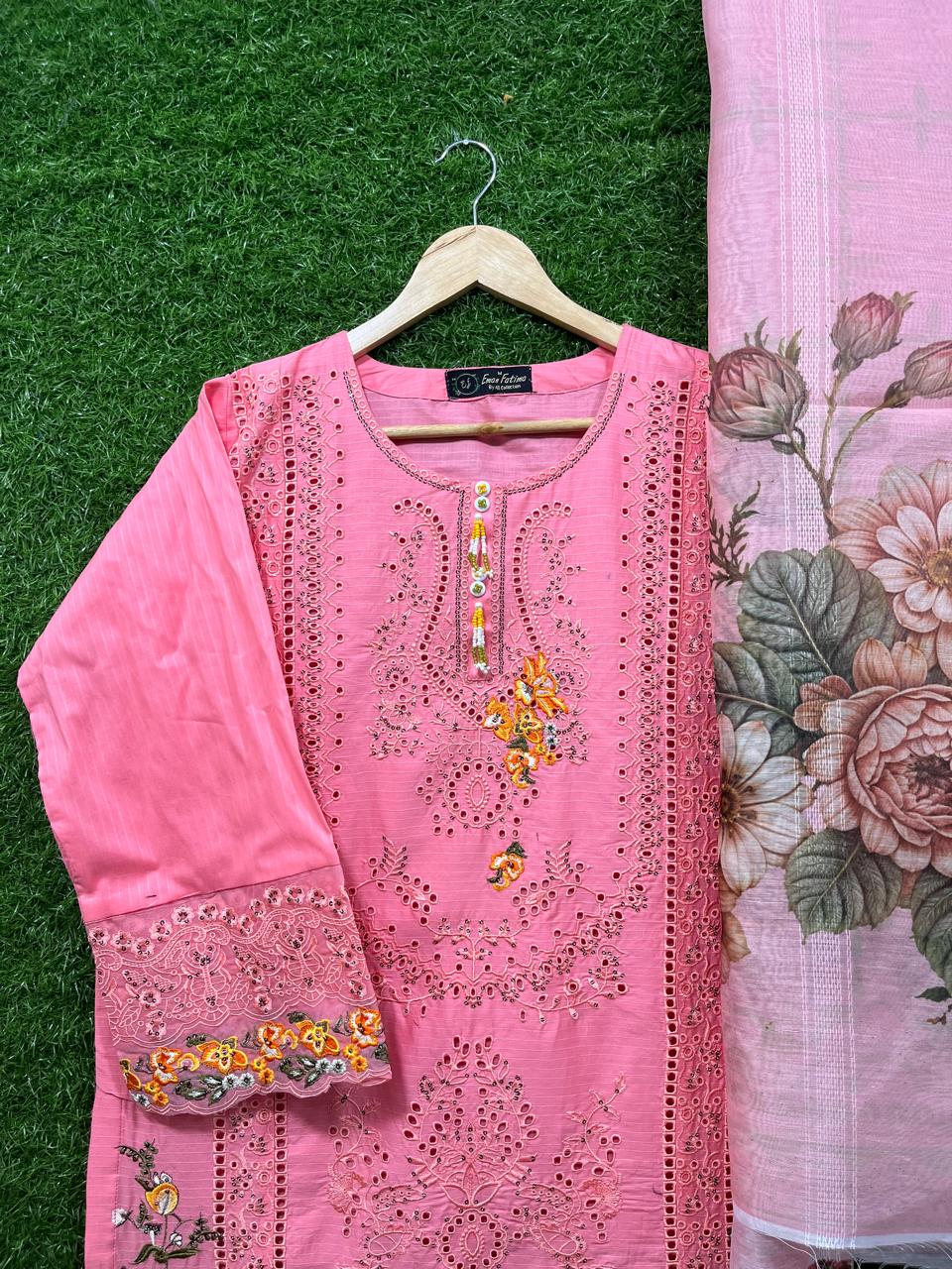 New Summar Cottan Embroidery 3 Pice