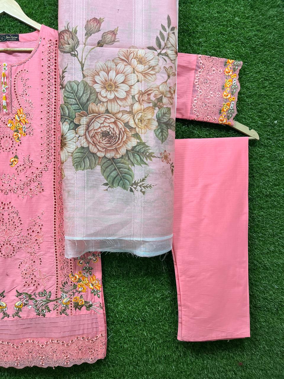 New Summar Cottan Embroidery 3 Pice