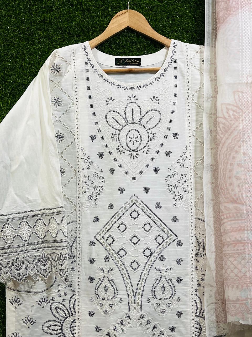 Cottan  Embroidery 3 Peice