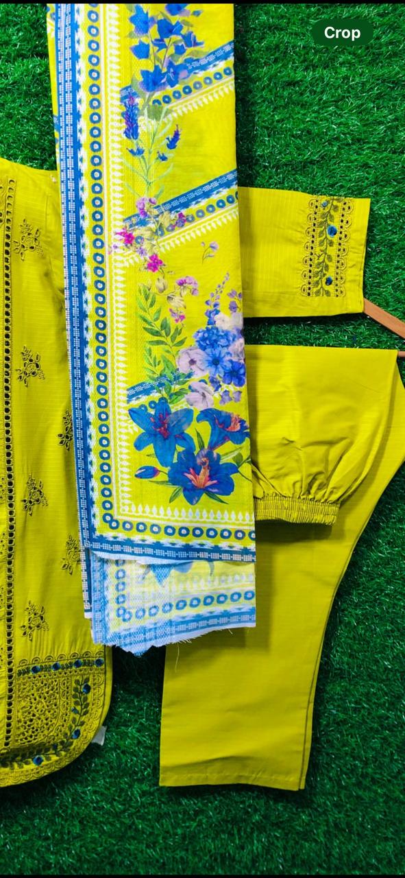 Cotton Embroider 3 Piece