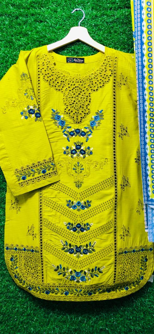 Cotton Embroider 3 Piece