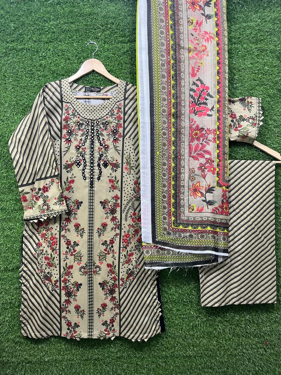 Cotton 3 pice  Print