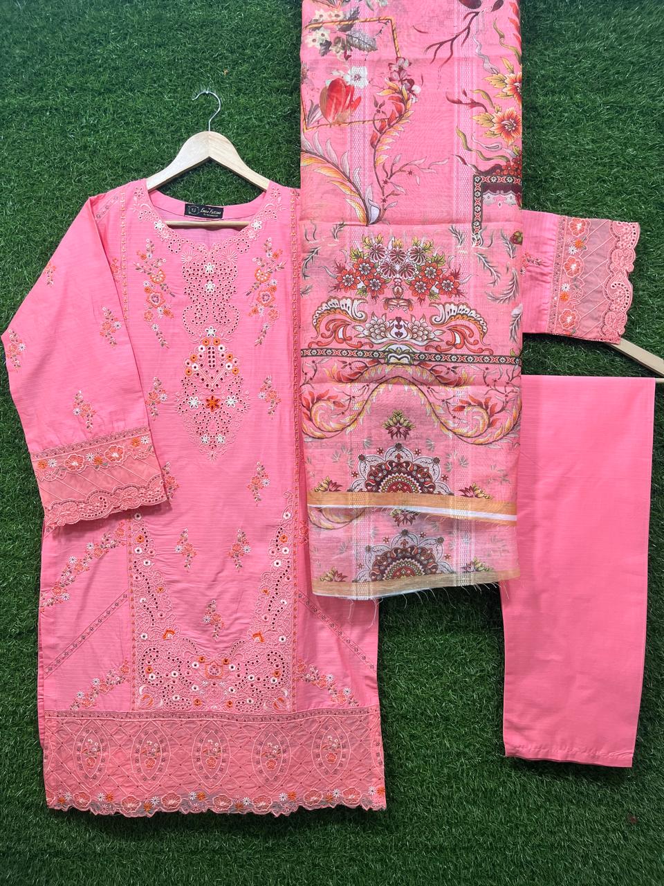 Cotton Embroidery 3 Piece