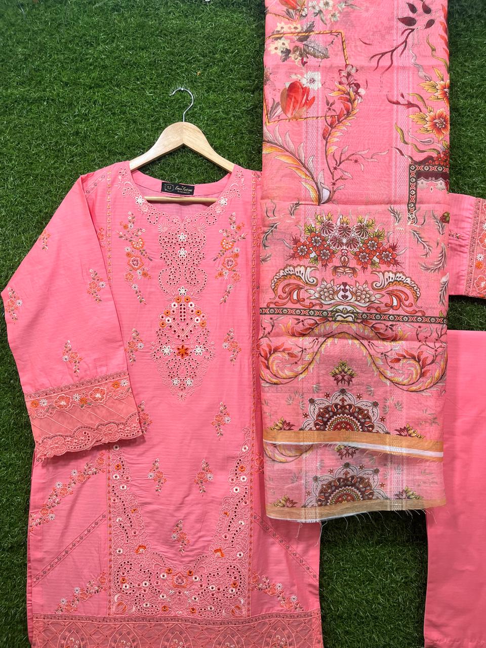 Cotton Embroidery 3 Piece
