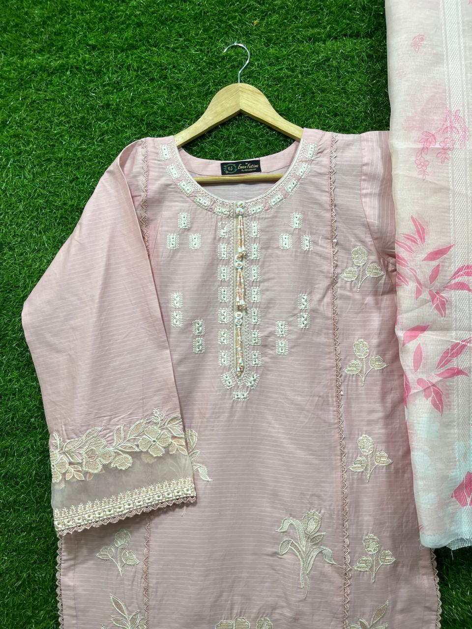 Cotton Embroidery 3 piece