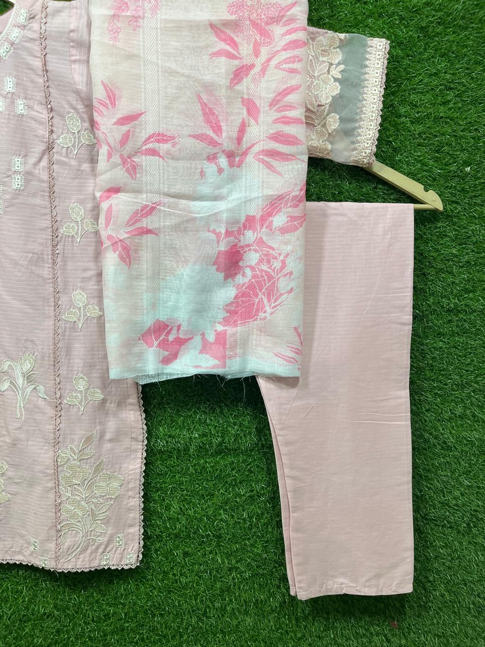 Cotton Embroidery 3 piece