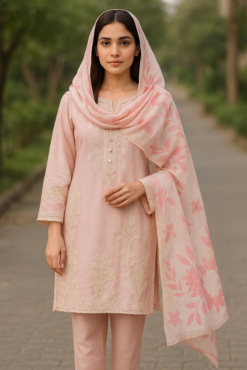 Cotton Embroidery 3 piece