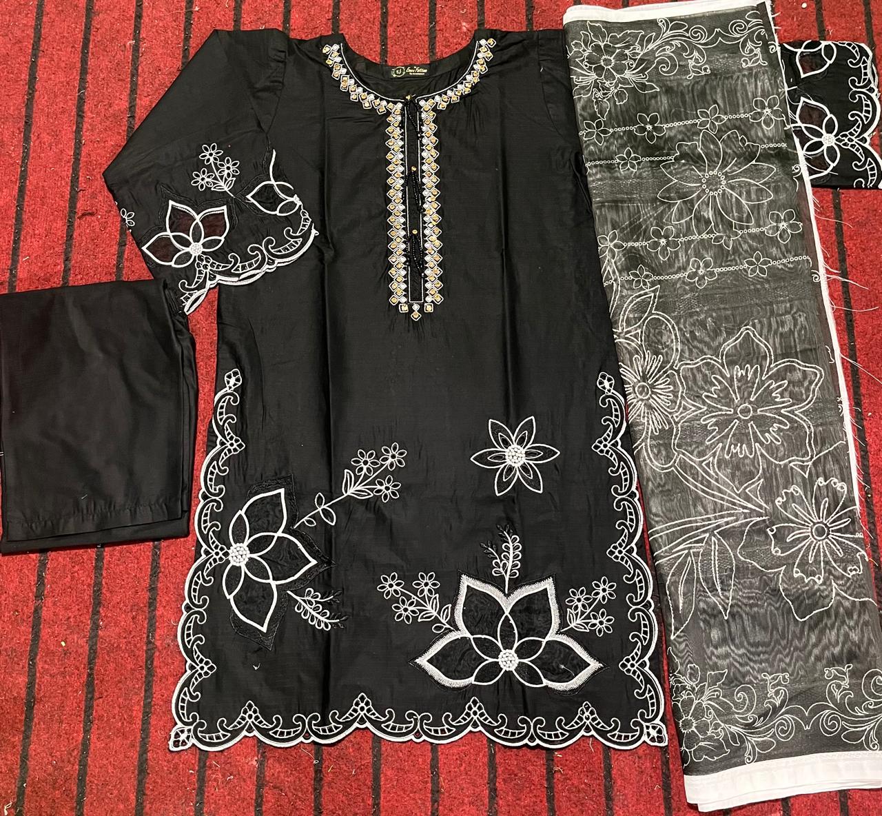 Cotton Embroidery 3 piece