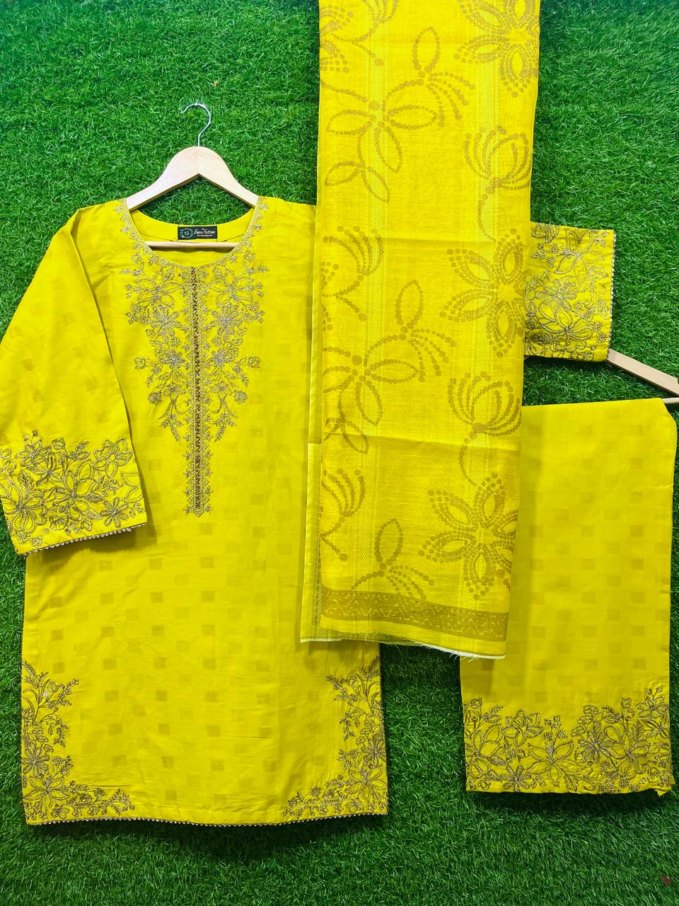 Cotton Embroidery 3 piece Ladu Pela