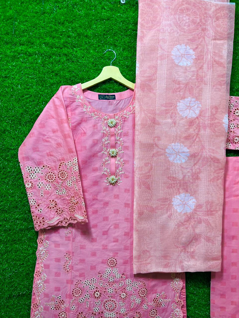 Cotton Embroidery  Chiken Curry 3 pice