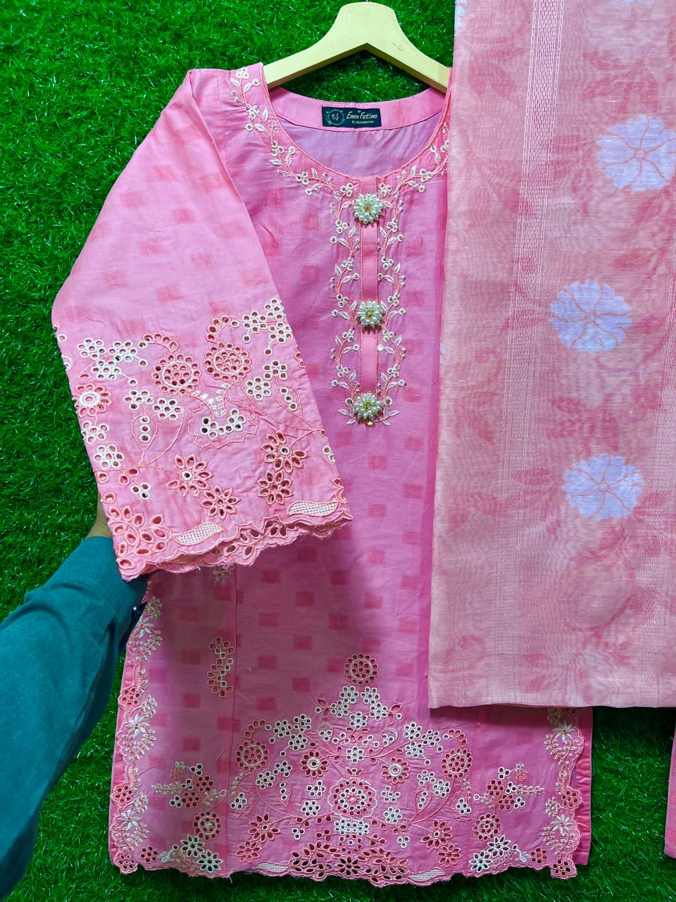 Cotton Embroidery  Chiken Curry 3 pice