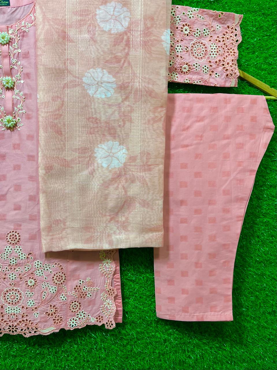 Cotton Embroidery  Chiken Curry 3 pice