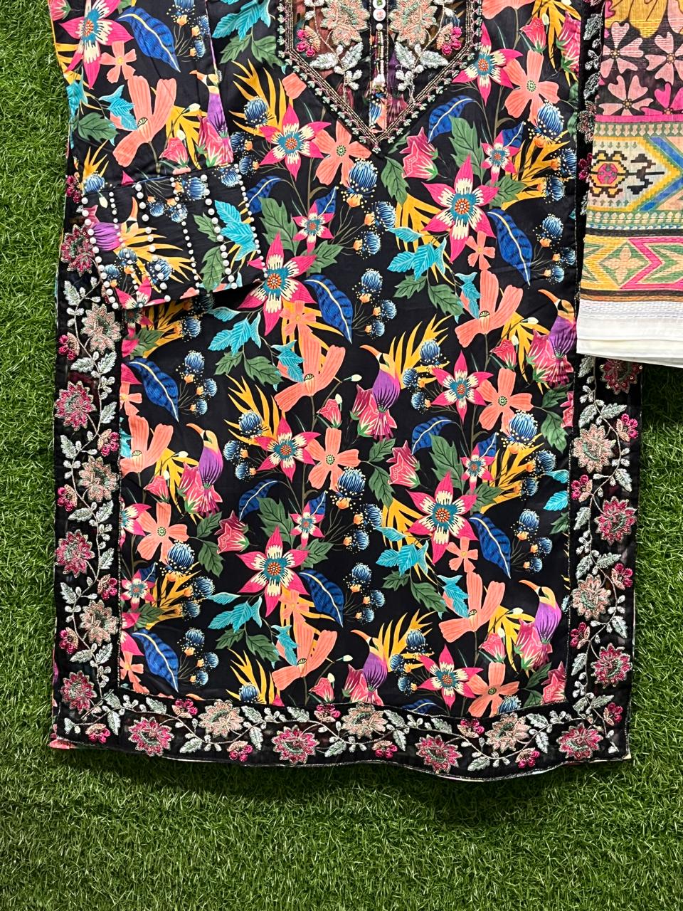 Cotton Embroidery Print 3 ps