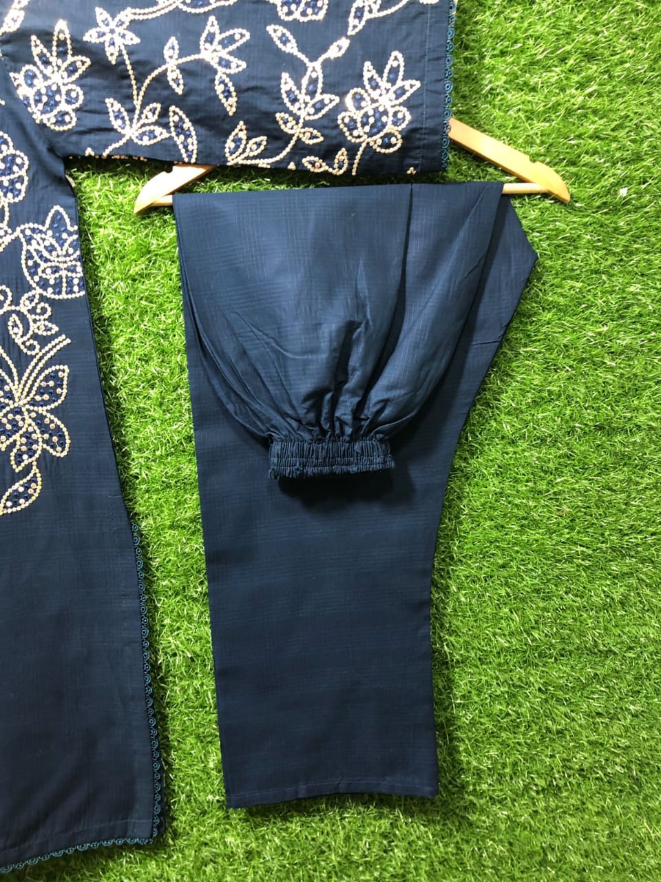 Royal Blue Embroidered Kurta Set