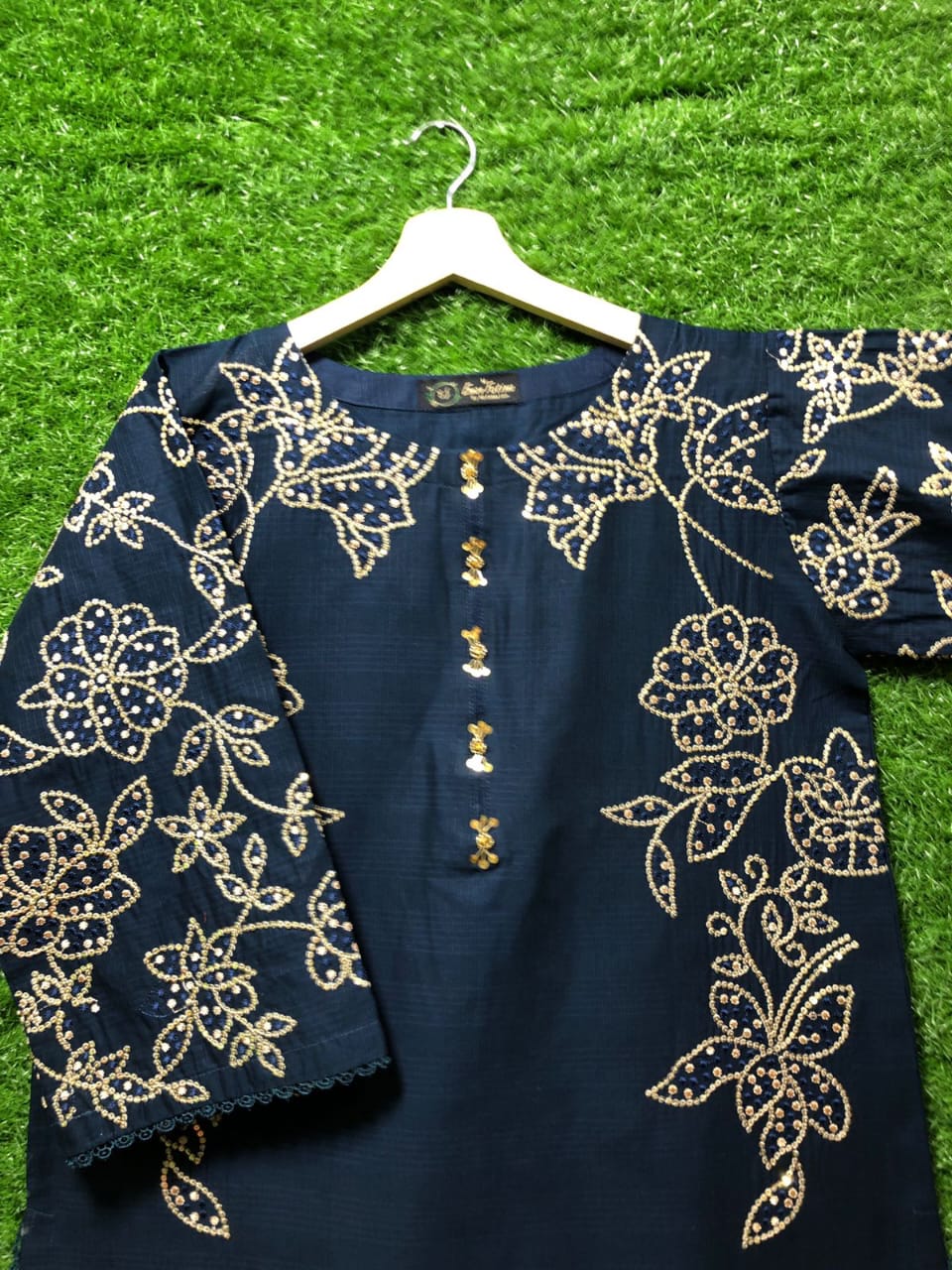 Royal Blue Embroidered Kurta Set