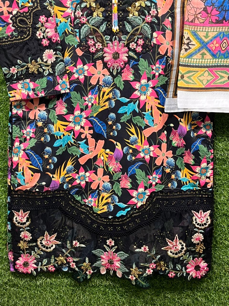 Cotton Embroidery 3 piece