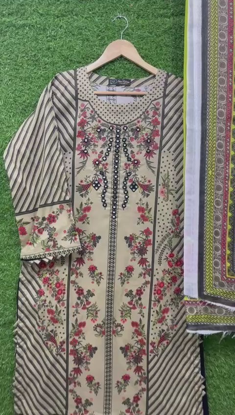 Cotton 3 pice  Print