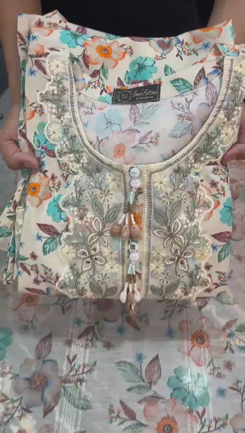 Cotton Print Embroidery 3 ps