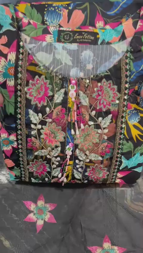 Cotton Embroidery Print 3 ps