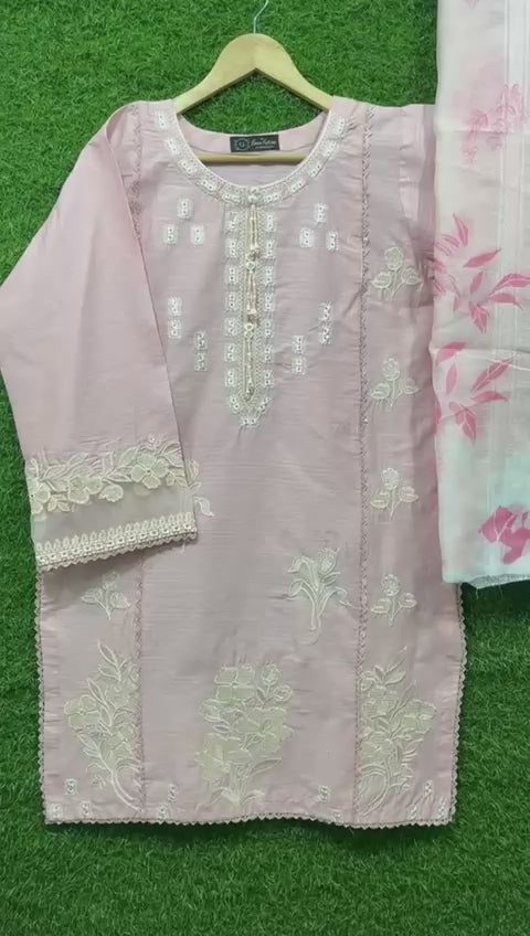 Cotton Embroidery 3 piece